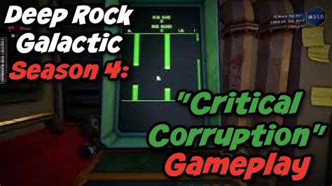 Deep Rock Galactic Season 4 Gameplay Critical Corruption BETA