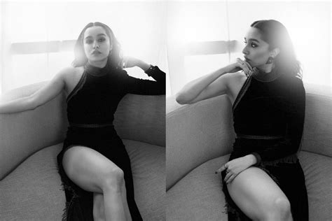 shraddha kapoor burns the internet in black thigh high slit gown fans say queen is slaying pics