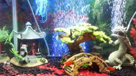 Asian Themed Aquarium Decor Tank Fish Decorations Asian Decor Gallon