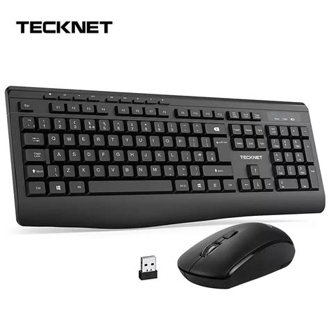 2580 Wireless Keyboard And Mouse Set Tecknet 24g Slim Desktop