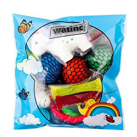 Watinc Pack Sensory Fidget Toys Set Kawaii Squishy Mochi Squishies Squeeze Marbles
