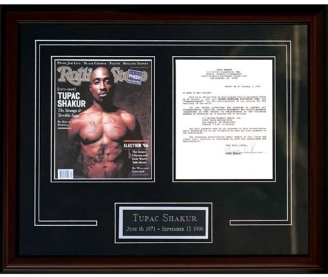 Tupac Shakur Signed 215x26 Custom Framed 1993 Contract Jsa Loa