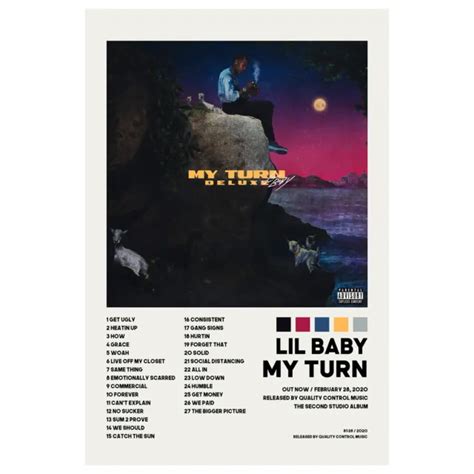 My Turn Deluxe Lil Baby Tracklist Album Cover Poster No Frame