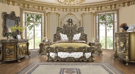 Victorian style appeared in late 19th century. HD 1802 Homey Design Bedroom Set Victorian Style Brown Finish