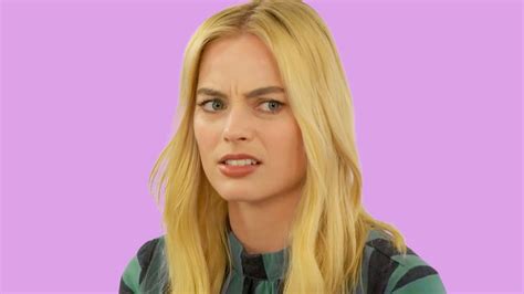 margot robbie funny face