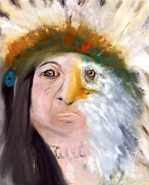 Chief Black Eagle Painting By Ayasha Loya