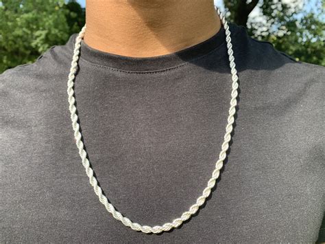 5mm Rope Chain In White Gold Jewlz Express
