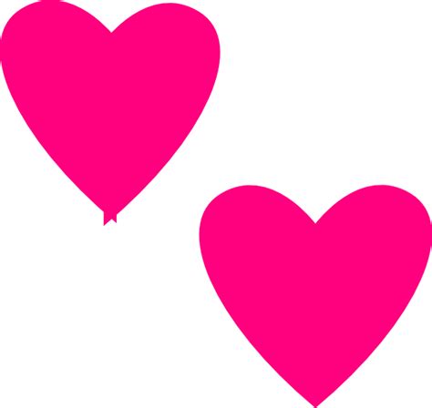 Hot Pink Double Hearts Clip Art At Vector Clip Art Online