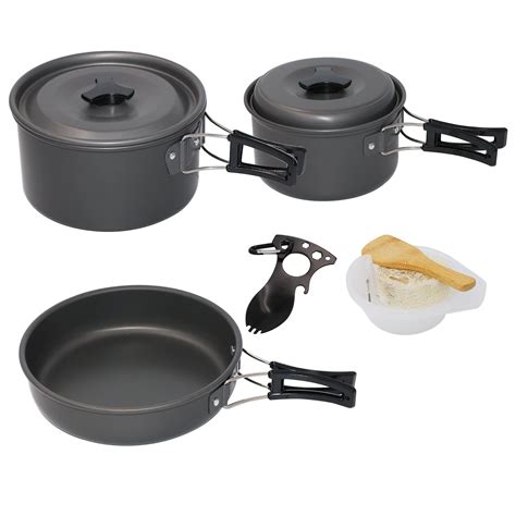 camping cookware pans pots backpacking spork durable compact outdoor information amazon