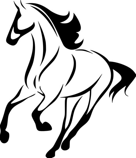 Horse Clipart Png Black And White Free Png And Transparent Images