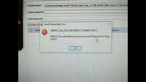 This is due to the design of whatsapp. The scatter file has incorrect format sp tool error ...