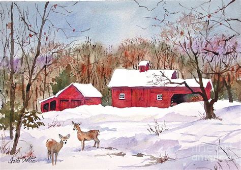 Winter Visitors By Sherri Crabtree In 2021 Barn Painting Painting