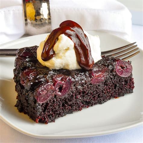 Chocolate Cherry Upside Down Cake So Quick And Easy To Prepare