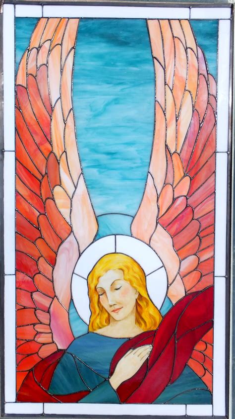 My Latest Stained Glass Angel Panel Rita Readman Rita Readmanart