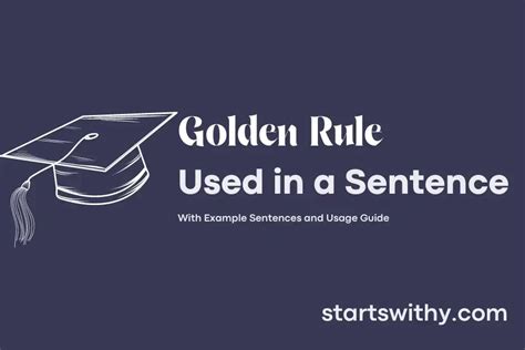 Golden Rule In A Sentence Examples 21 Ways To Use Golden Rule