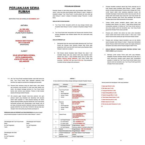 DOWNLOAD Contoh Surat Perjanjian Sewa Rumah 2018