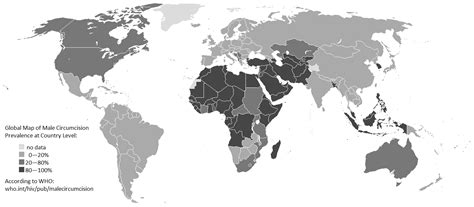 Worldwide Prevalence Of Male Circumcision Sociological Images