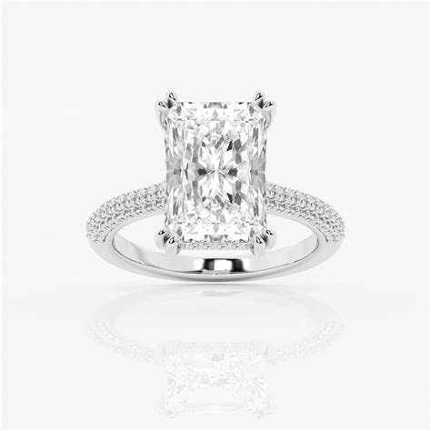 badgley mischka near colorless 4 1 2 ctw radiant lab grown diamond double prong halo engagement
