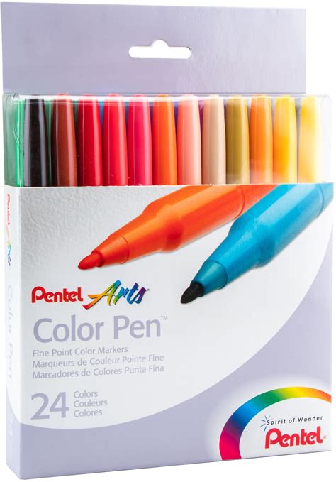 Pentel Arts Color Pen Fine Point Color Markers 24pkg Assorted Michaels