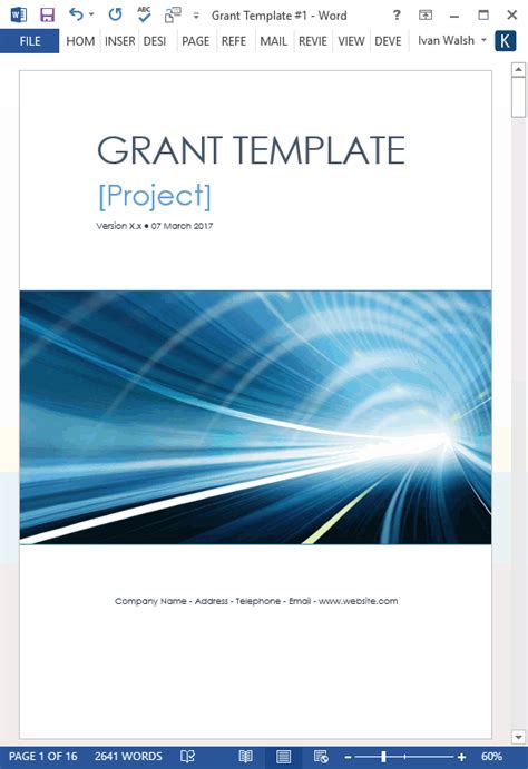grant proposal templates ms word  excel spreadsheet