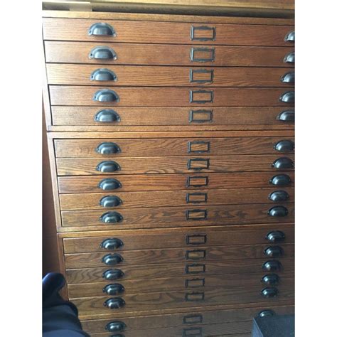 You simply log in and all of your drawings are available. Vintage Hamilton Wooden Flat File Storage Cabinet | Chairish