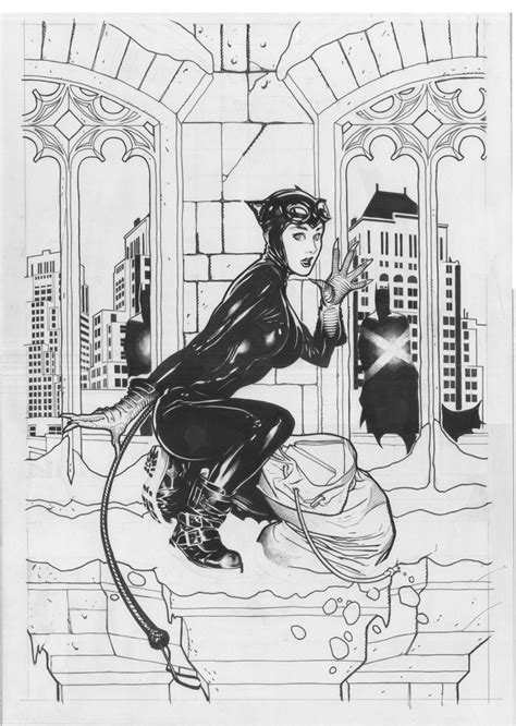 Overstreet Catwoman Lineart Adam Hughes Comic Art Cool Art