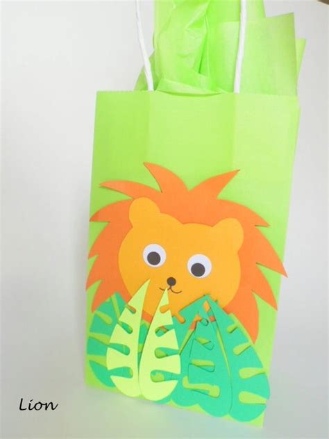 Jungle Theme Favor Bags Candy Bags By Papalotes On Etsy