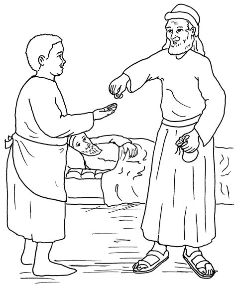 Good Samaritan Bible Coloring Pages Great For Church Or Home