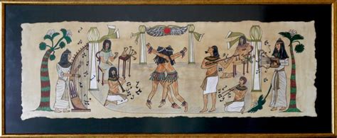 A Music And Dance Scene In Ancient Egypt 93 Cm Wide X 39 Cm