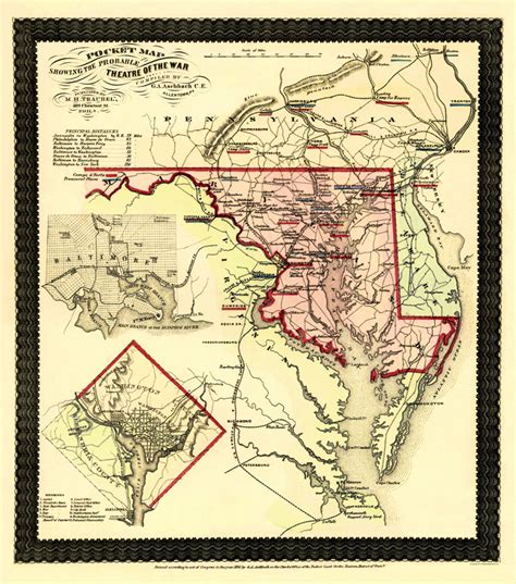 Civil War Maps Maryland Civil War Map Mdpavade By Traubel 1861