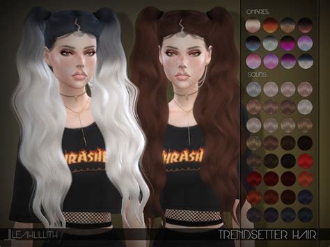 Sims 4 Ccs The Best Leahlillith Trendsetter Hair