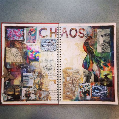 Exam Sketchbook On Chaos Gcse Art Sketchbook Sketchbook Layout