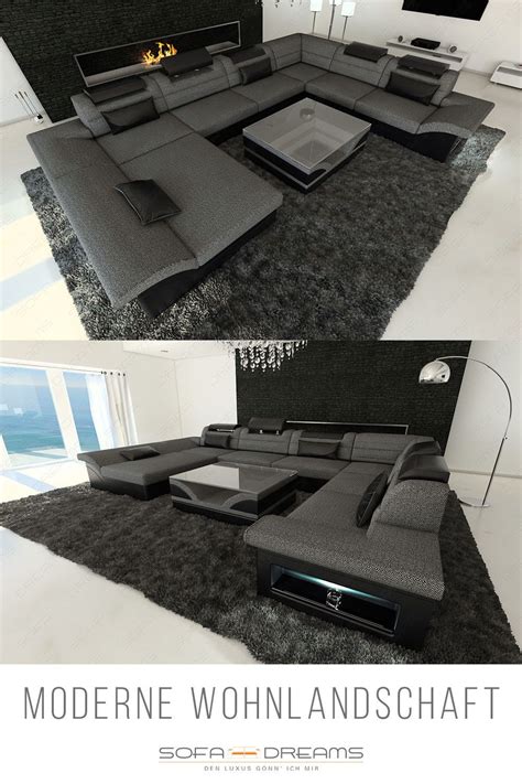 Diese muss bei big couches ein vorgegebenes mindestmaß erfüllen, um den namen tragen zu dürfen: Stoff Wohnlandschaft Enzo XXL in 2020 | Modernes ...