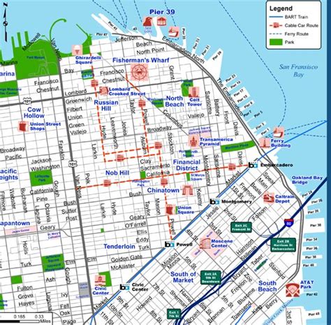 San Francisco Tourist Map Downtown