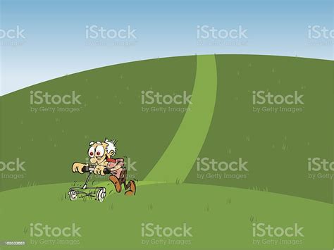 Crazy Lawn Mower Stock Illustration Download Image Now Mowing