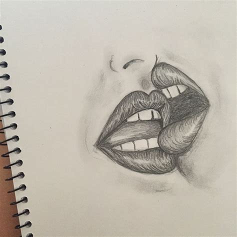 Drawing Draw Lips Kiss
