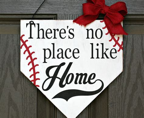 Theres No Place Like Home Wood Sign Diy Wood Signs Baseball Signs