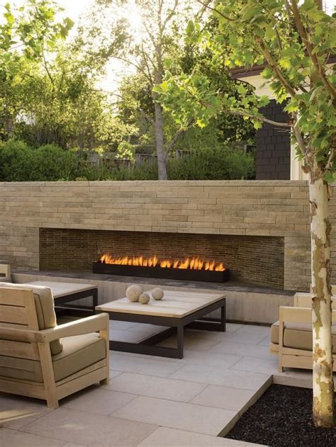 Incredible Modern Outdoor Fireplace Plans Ideas
