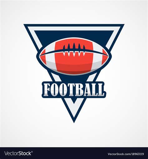 American Football Logo Template Design Royalty Free Vector