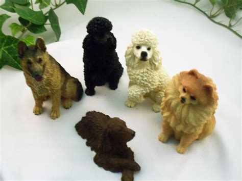 Encore Dog Figurines Pomeranian German Shepherd Poodle Irish Setter