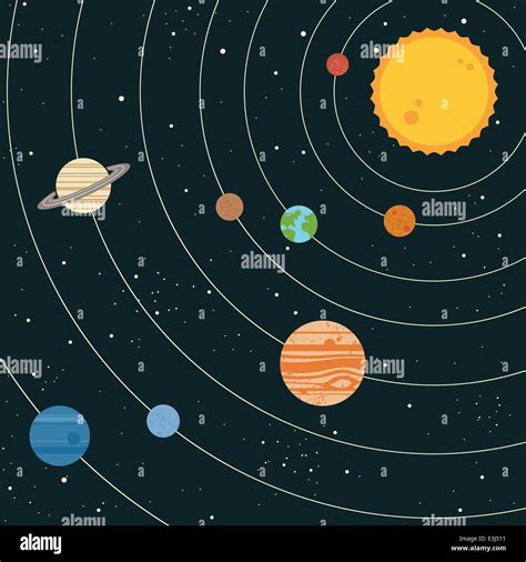 Planets Solar System Illustration