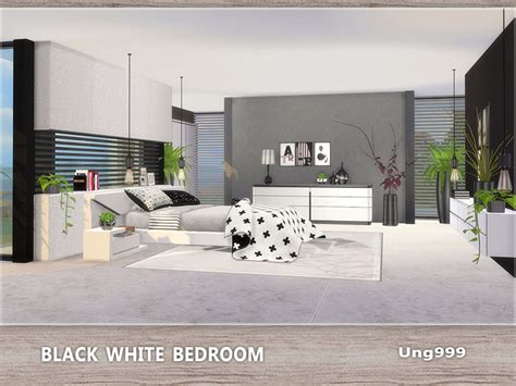 Black White Bedroom The Sims 4 Catalog