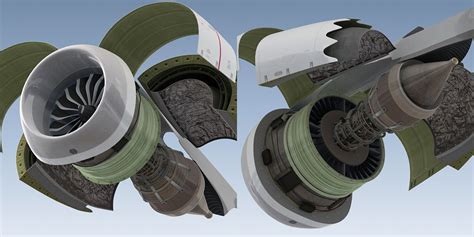 Cfm Leap 1b Jet Engine 3d Model 220 3ds Dwg Dxf Fbx Max Obj