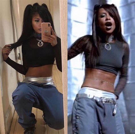 A denim outfit for the ages. Pin by Crystal Whitehead on •halloween• | Aaliyah outfits ...