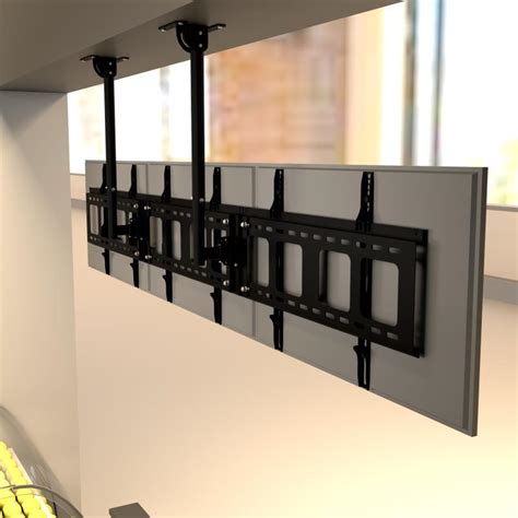 Not only do they blend reasonably well with the walls, but you will also be able to mount aside from the adjustable mechanism that the bracket has, the pole also has an extending mechanism. (2A3) 3 TV Ceiling wall mounting bracket for dispaly up to ...