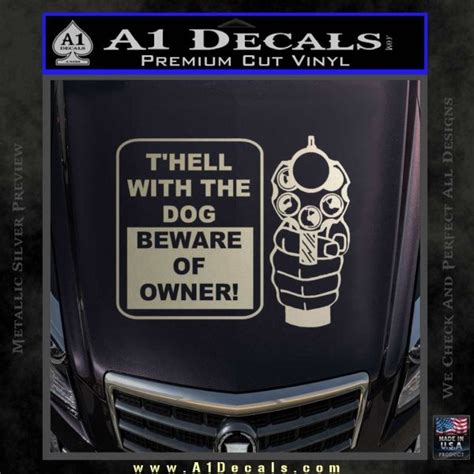 Beware Of Owner Decal Sticker Gun A1 Decals