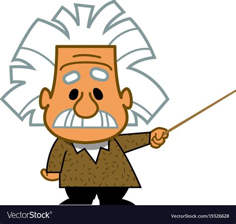 Albert Einstein Professor Genius Scientist Vector Image