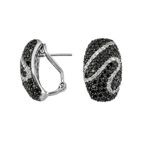 Black And White Diamond Earrings