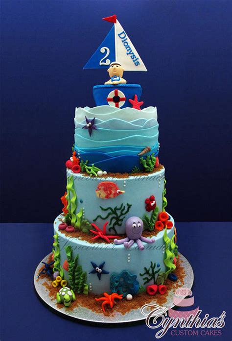 Ocean Themed Cake Decorated Cake By Cynthia Jones Cakesdecor
