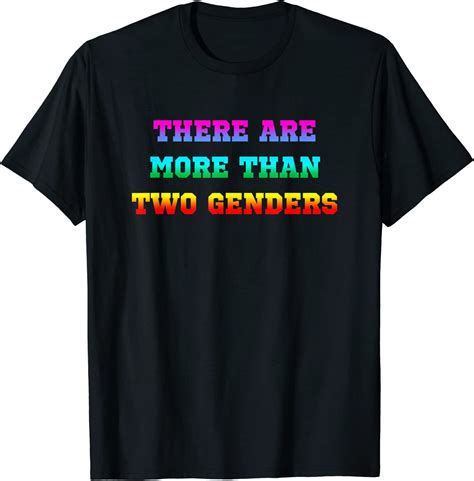 Amazon There Are More Than Two Genders T Shirt Rainbow Clothing